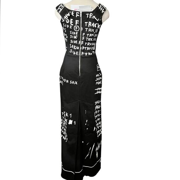 H&M Basquiat x Ev Bravado & Téla D'Amore LONG DENIM CORSET-STYLE DRESS Small NWT - Picture 10 of 16